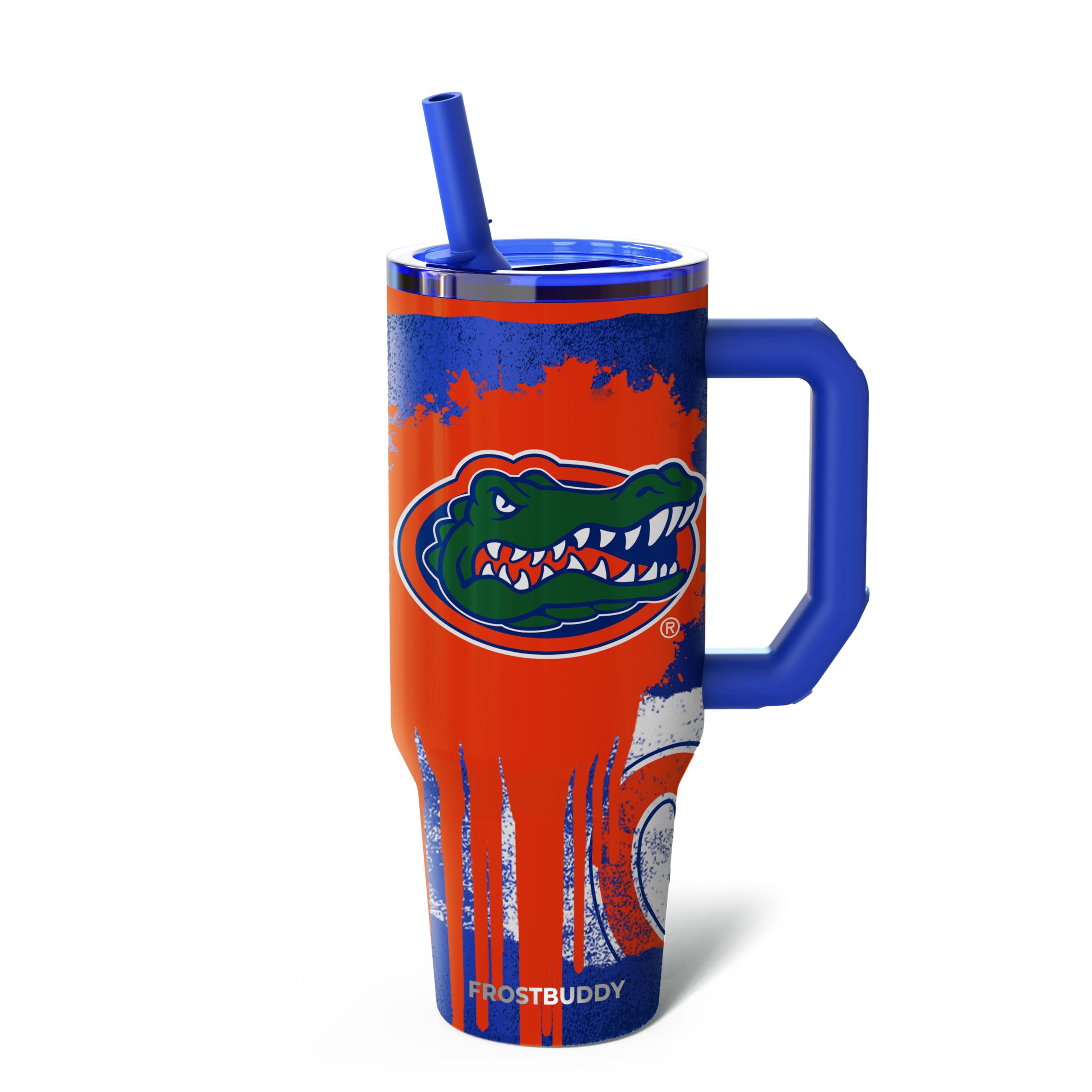 Thicc Buddy - 40 oz Stainless Steel Vacuum Insulated Tumbler with Lid and Straw for Water - Travel Mug Cupholder Friendly - Gifts for Women Men Him Her