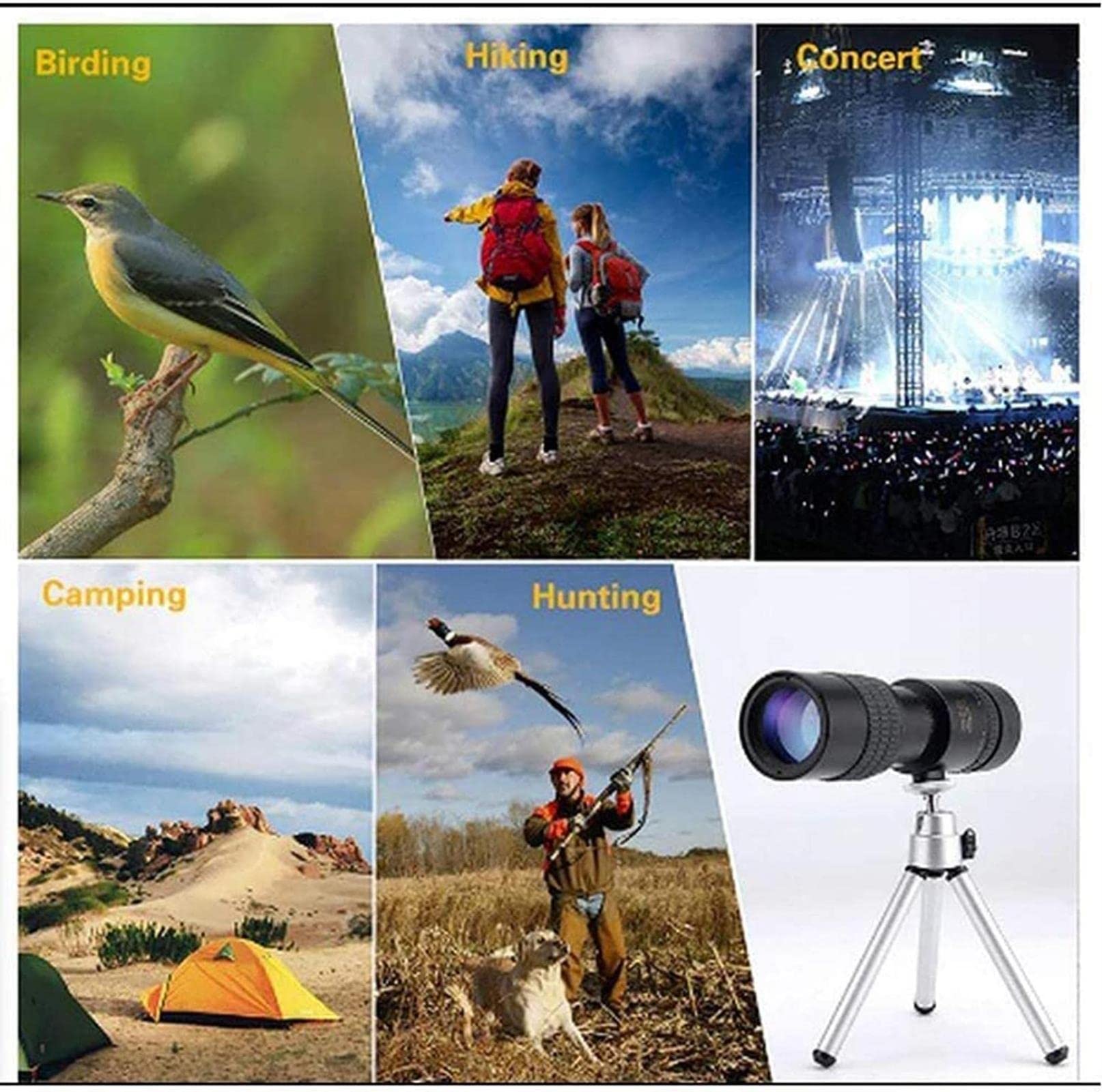 Amazon.co.jp: 単眼望遠鏡、4K 10-300X40mm超望遠ズーム単眼望遠鏡