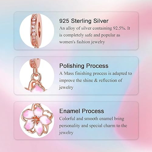 Miniatura 5 de Dije colgante de corazón, plata de ley 925 pulseras y collares, dijes de abalorios, regalo de joyería para mujeres, familiares y amigas