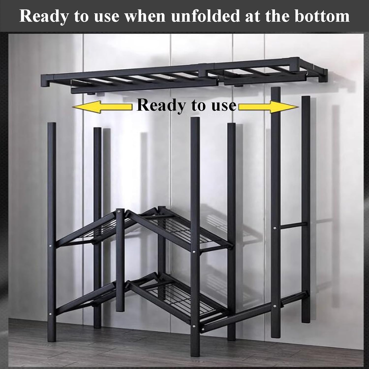 Large Closets Portable Clothes Closet Steel Frame Wardrobe Closet with Cloth Cover Closets for Bedroom Saves Space Folding Wardrobe Closet Space-Saving