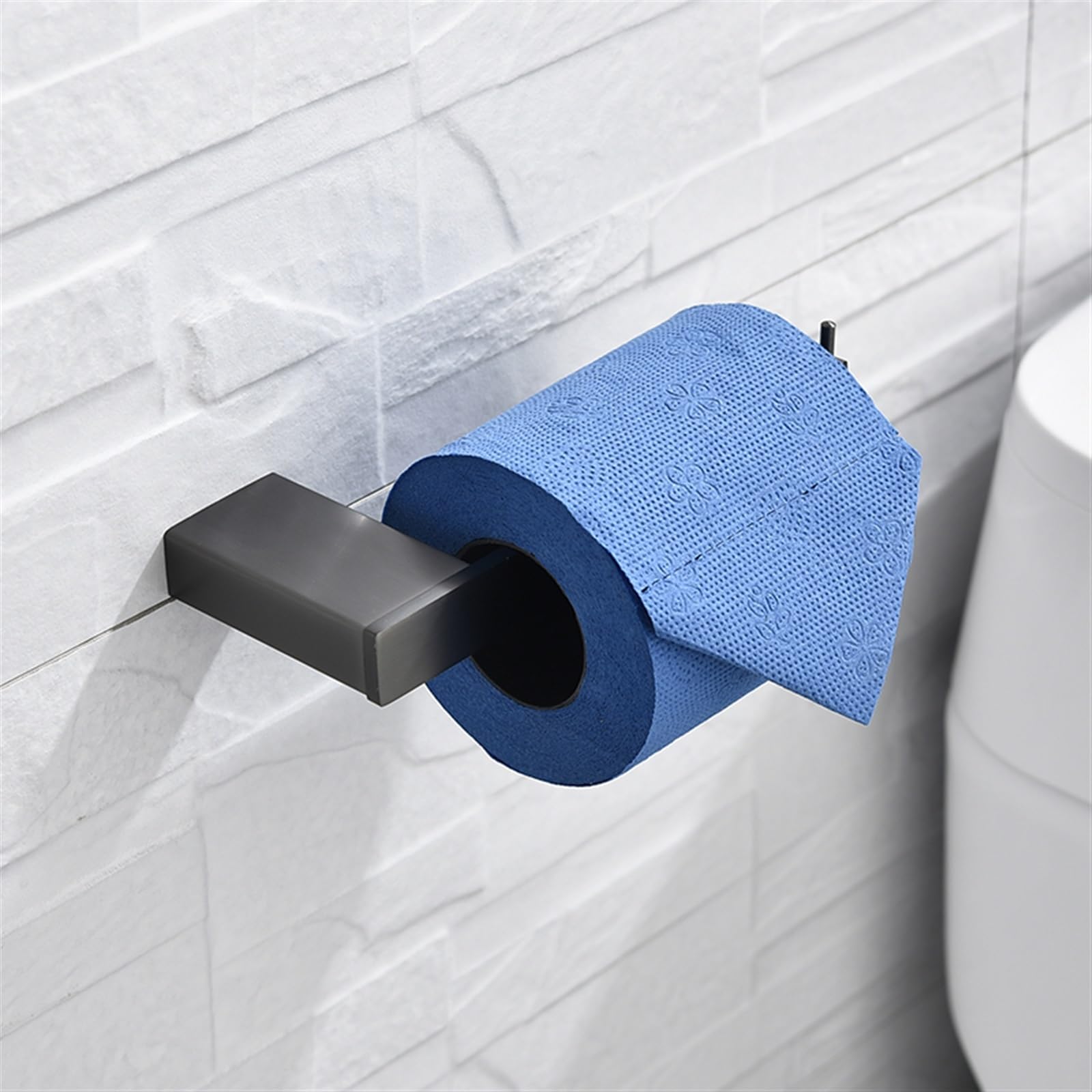 Stały uchwyt na papier toaletowy, Toilet Paper Holders SUS304 Stainless Steel Wall Mount Matter Gray (1-4 Pcs)(4 Pcs)