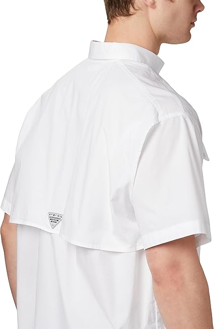Chemise Columbia PFG Manches Courtes - Homme Taille M - Bleue (Très Bon état)