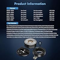Vista 2 de ECCPP Embrague del compresor de A/C 1997-2001 Compatible con Ford E-150 E-250 E-350 E-450 Kit de conjunto de embrague del compresor de AC con polea