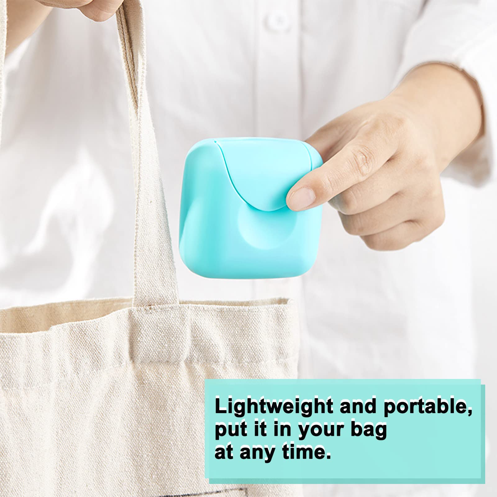 Scatola di sapone portatile 4 pezzi e borsa in rete 4 pezzi, impermeabile e antiperdite, con coperchio per casa, campeggio, bagno, viaggio (grande