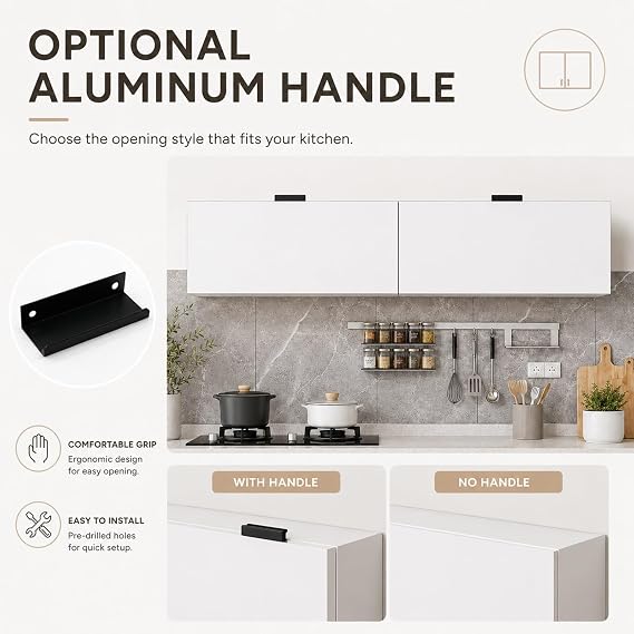 Wall Mounted Kitchen Cabinet, Bathroom Storage Organizer Floating Flip Door Wall Cabinet, Space Saving for Kitchen Bathroom Balcony(80x30x30cm/31x12x12in)