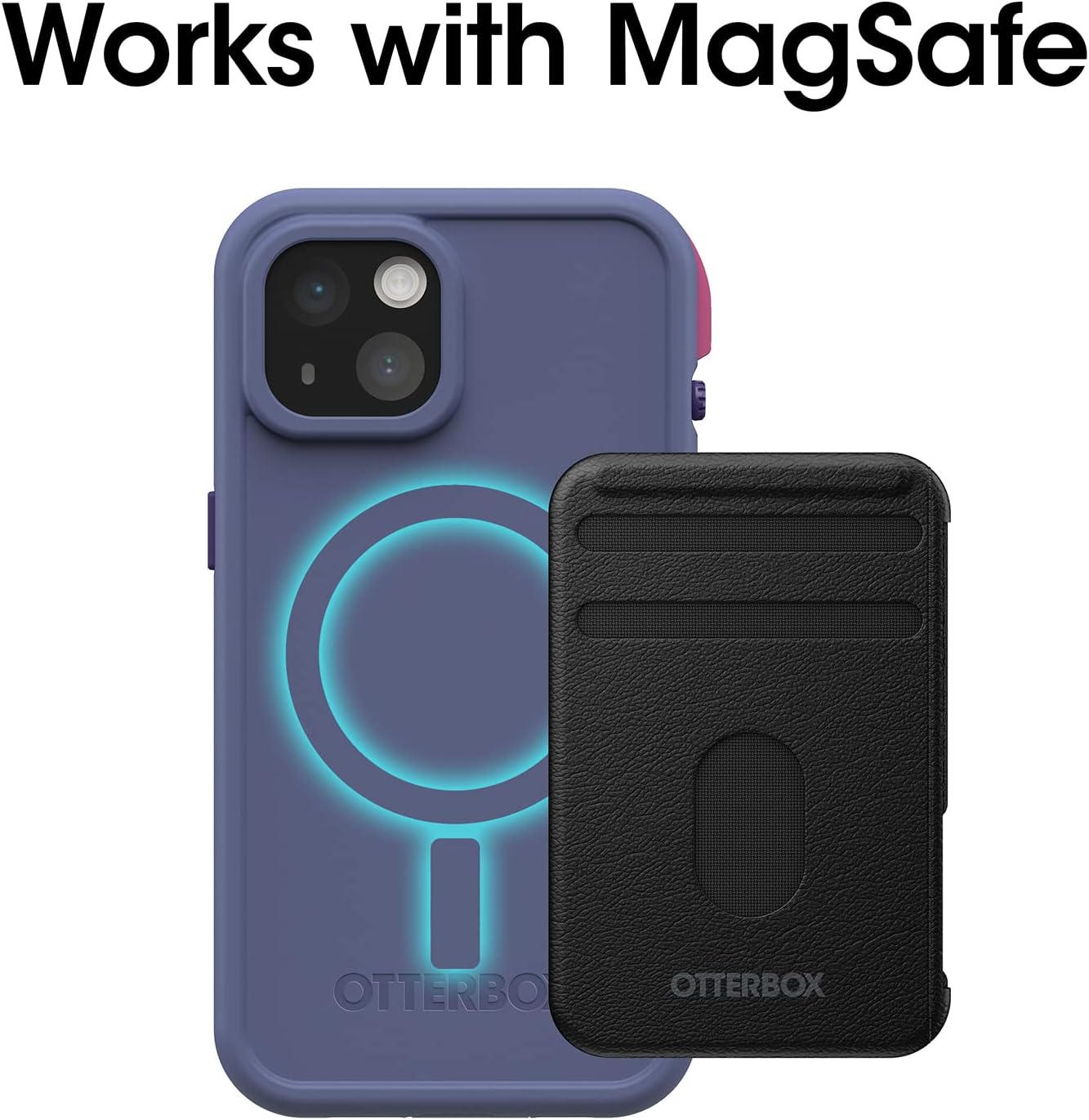 OtterBox FRĒ Series Waterproof Case with MagSafe (Designed by LifeProof) for iPhone 14 Plus - Valor (Purple)