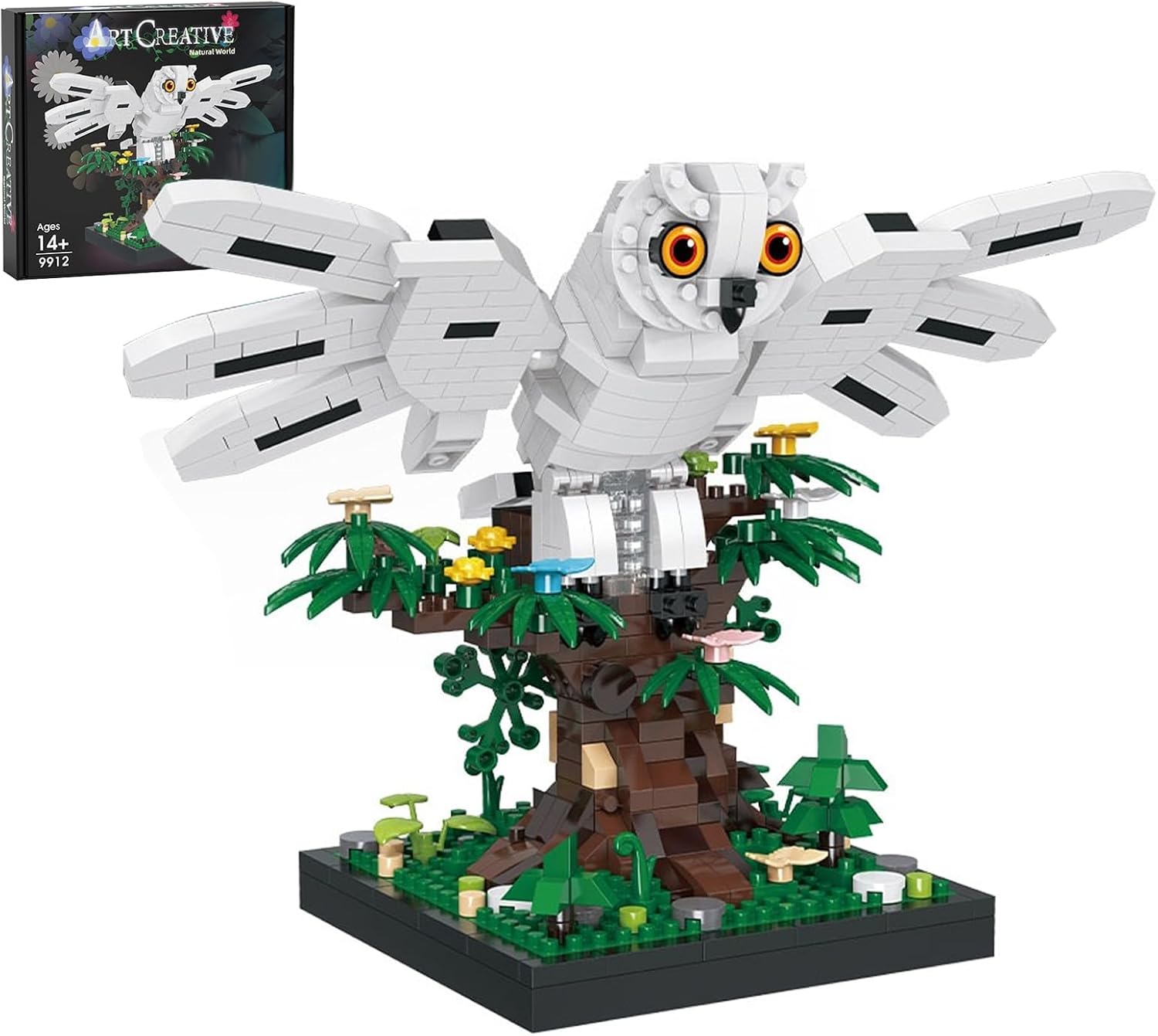 Owl Micro Building Blocks Set 3D Puzzle for Adults Desk Decor