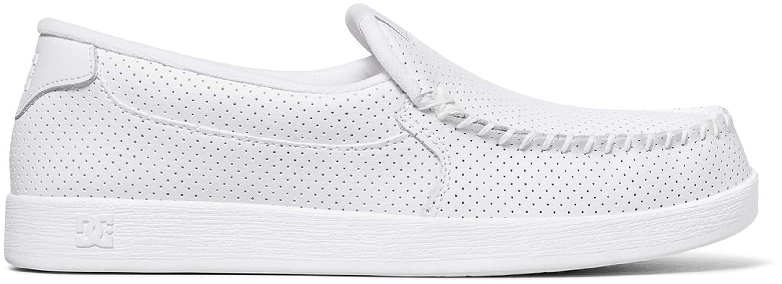 DC Men's Villain 2 Casual Slip On Skate Shoe Slipper, White, 11