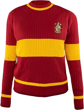 Cinereplicas Harry Potter - Quidditch Sweater Gryffindor/Slytherin/Ravenclaw/Hufflepuff - XS/S/M/L/XL - Official License