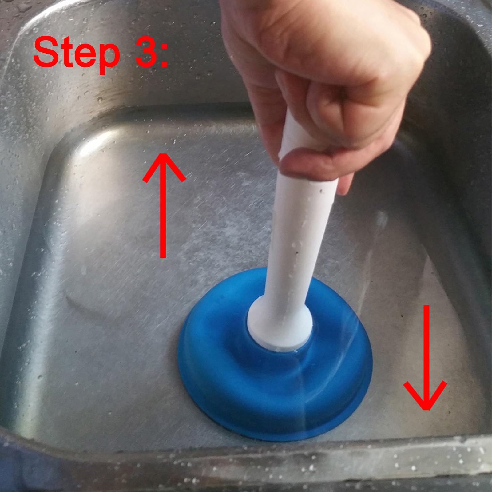 Desatascador Ventosa de Mano Pequeño, Mini Desagüe Émbolo de Color de 10 cm de Diámetro Interno, Mango de Plástico de 22 cm para Fregadero de Cocina, Inodoro, Baño, Ducha, Azul
