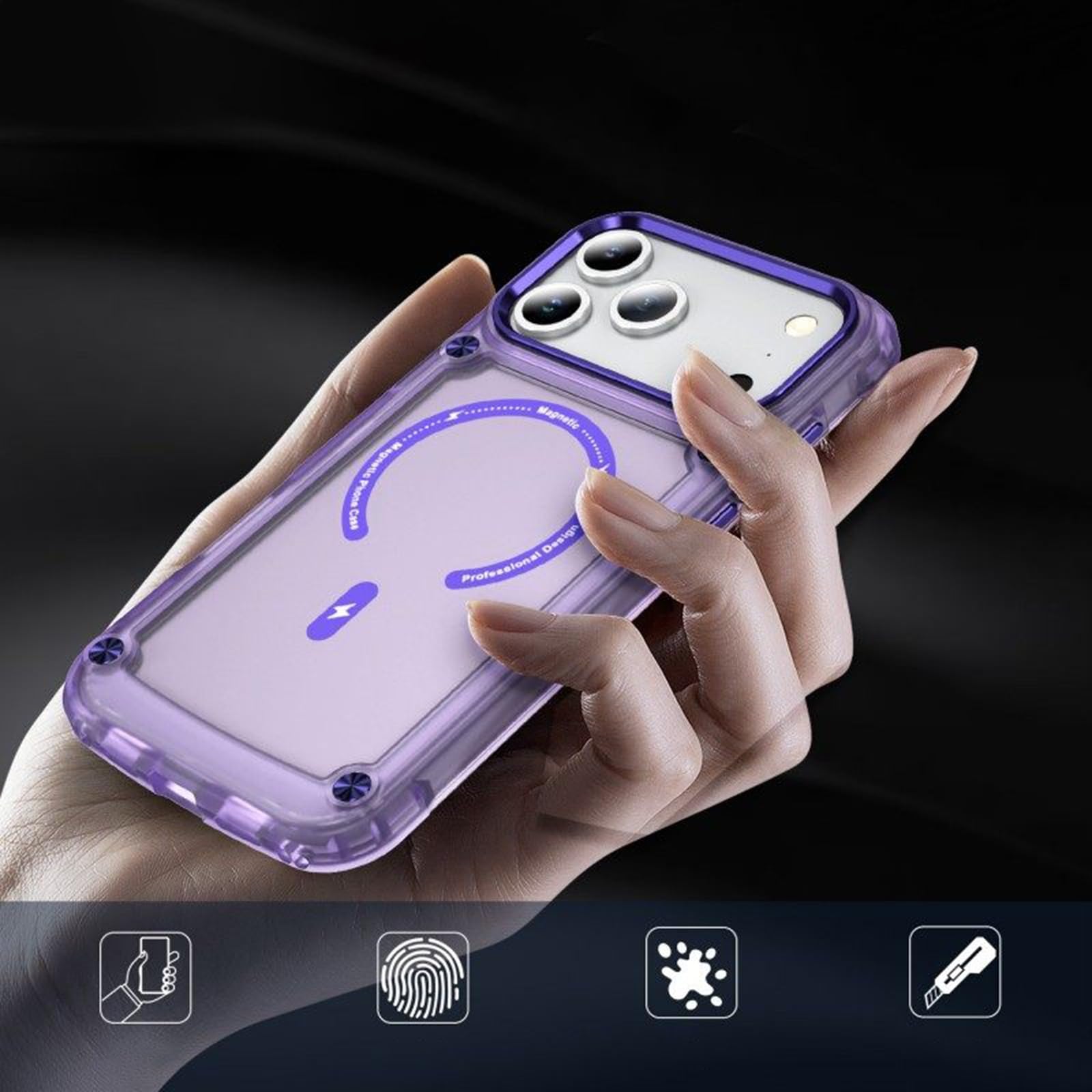 Generico Custodia Per Iphone 17 Pro Max/17 Pro/17 Air/17, Protettiva Magnetica Custodia Antigraffio For Fotocamera Cover(Pink,17 Air)