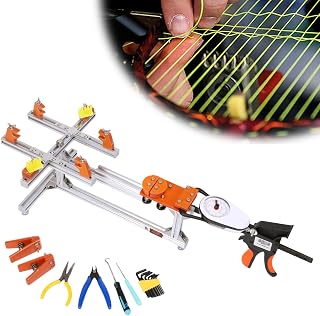 ETOYA Racket Stringing Machine with 6-Point Mount System, Aluminum Alloy Racquet Stringer Tool with Tension Gauge, Manual Puller & Accessories for Tennis Badminton & Squash Rackets