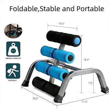 Mini Inversion Table Back with Massage Rollers Stretching Fitness Device