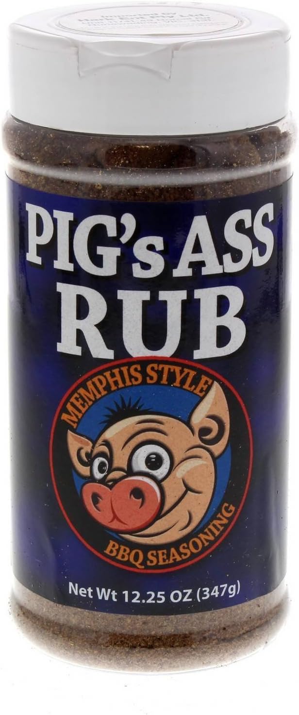 Pig's Ass Rub Memphis Style BBQ Seasoning 12.25 ounce Bottle
