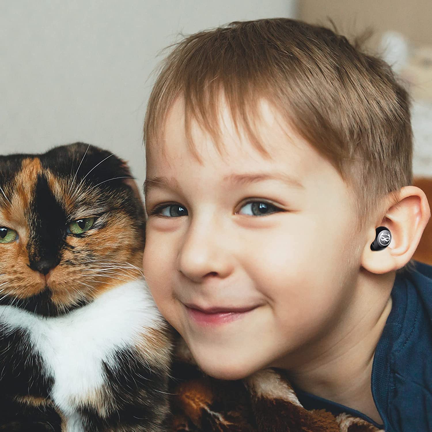 Bezprzewodowe słuchawki douszne dla dzieci i dorosłych, urocze wzornictwo, dla chłopców, Bluetooth 5.0, wodoodporne, sportowe słuchawki stereo z mikrofonem, do urządzeń iPhone/Android