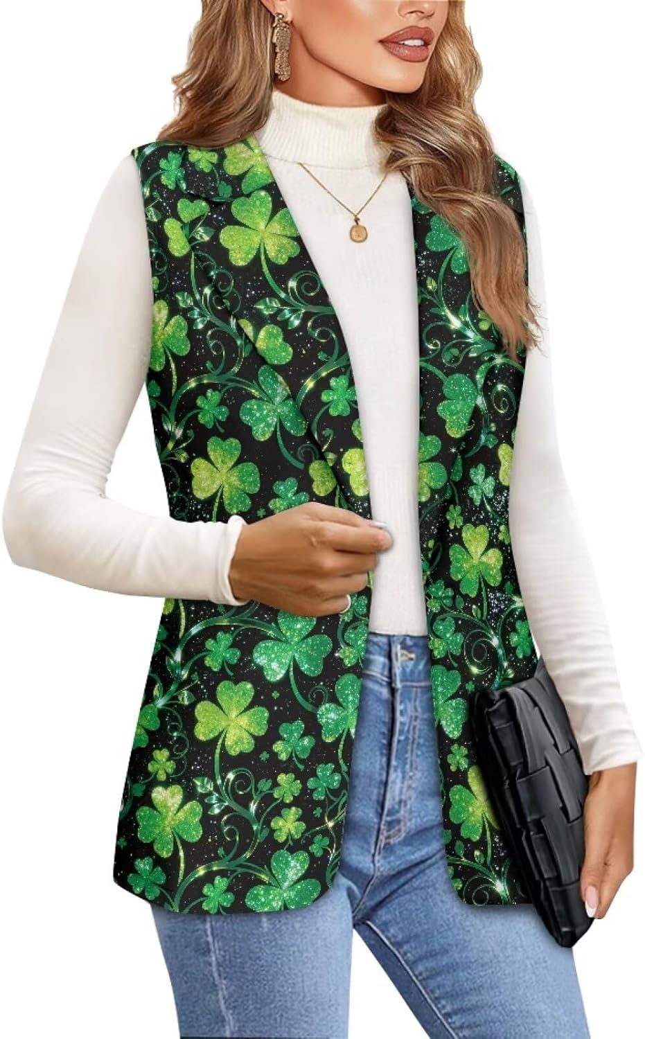 Vest for Women Trendy Loose Casual V Neck 1 Button Sleeveless Waistcoat Lightweight Vest Jacket Tank Tops S-5XL