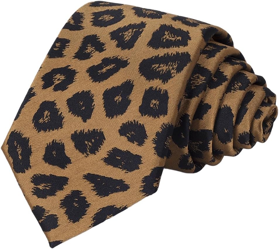 Funny Men Women Leopard Neckties Fashion Ties Polyester Soft Party Business Wedding Neckties for Men Teen Boy