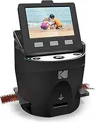 Kodak Scanza Digital Film & Slide Scanner - Converte 35mm, 126, 110, Super 8 e 8mm negativos de filme e slides para JPEG - Inclui grandes inclinação de 3,5 "LCD, inserções de filme de fácil carga, adaptadores e mais