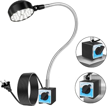 Magnetic Work Light,Work Light with Flexible & Magnetic Base | 2000 Lumens LED Work Light, Mechanic Tool Lights, Shop Lamp for Workbench, Wood Lathe, Sewing Machine, Grill