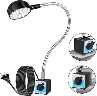Magnetic Work Light, 2000 Lumens LED Mechanic Light with Strong Magnet Base, 20" Flexible Gooseneck, Shop Lamp for Workbench, Wood Lathe, Sewing Machine, Grill