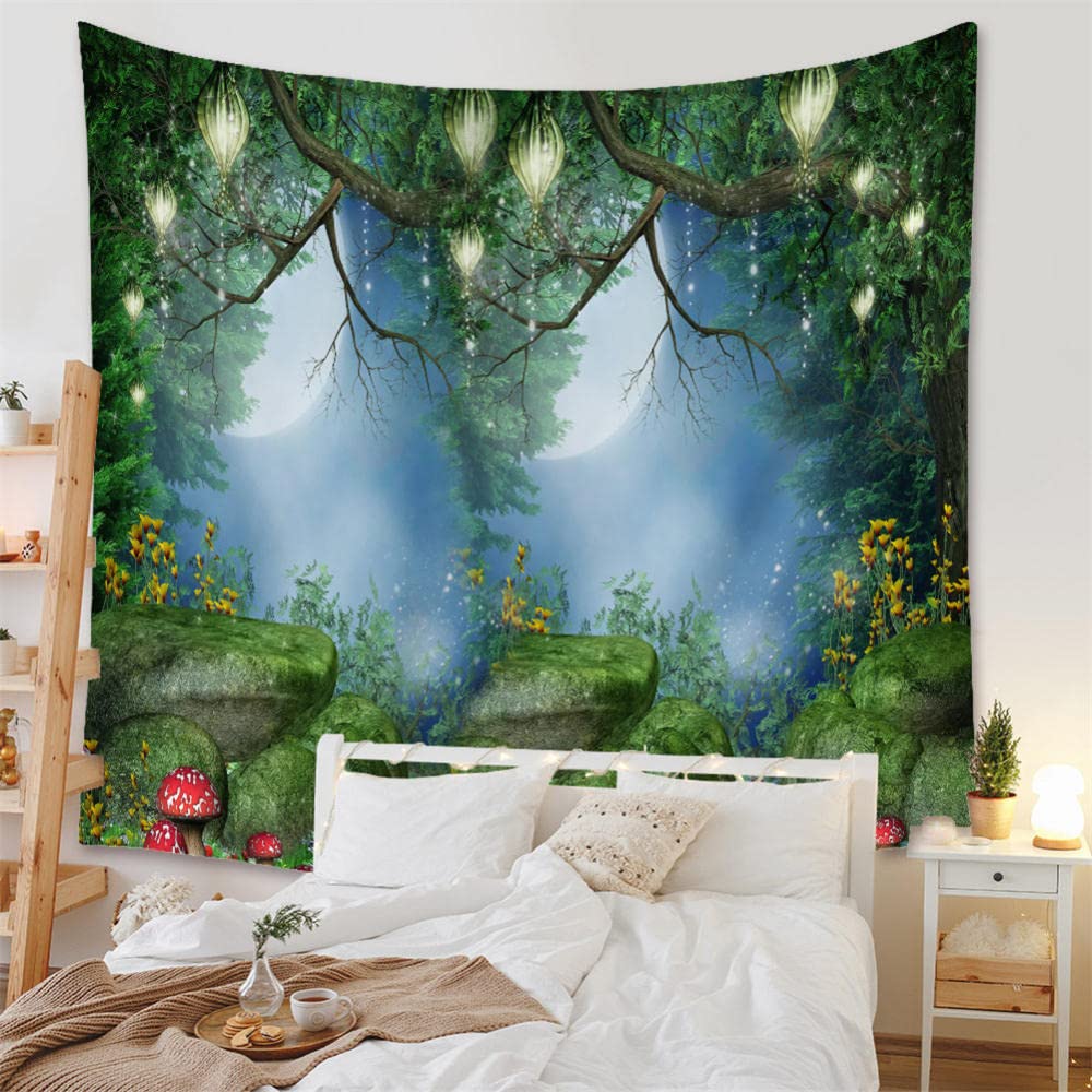 Wandtapijt, om op te hangen aan grote muur, yoga, tapijt, slaapkamer, decoratie, tapijt (kleur: 023, afmetingen: 130 x 150 cm