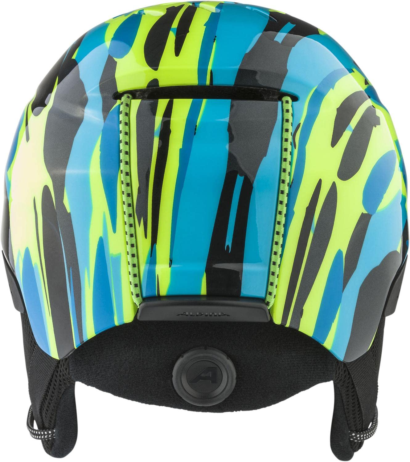 ALPINA Unisexe - Enfants, PIZI Casque de Ski, Neon-Blue Green Gloss, 51-55 cm