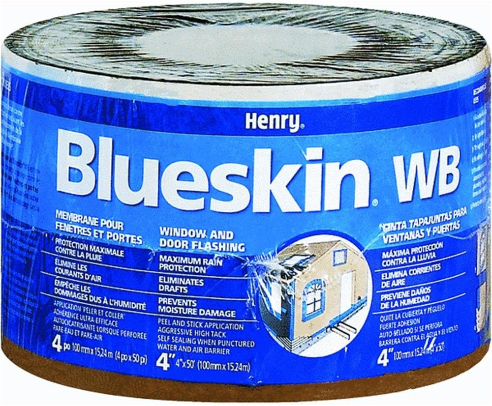 Henry BH200WB4559 Blueskin Weather Barrier Self-Adhesive Waterproofing Membrane, 50' Length x 4" Width