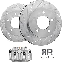 Vista 62 de Detroit Axle - Rotores de freno delantero para 4WD 6-Lug 2004-2008 Ford F-150 Lobo, 2006-2008 Lincoln Mark LT Rotores de freno 2005 2007 Reemplazo