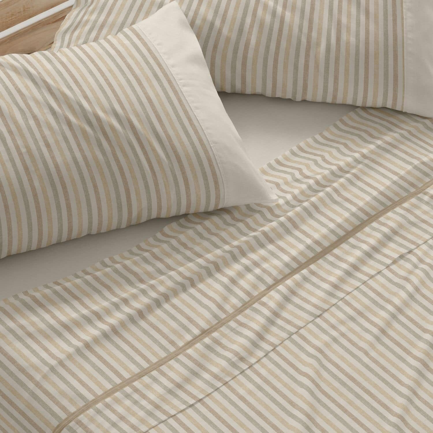 Burrito Blanco | Juego de sábanas Algodón | Cama de 90cm. (+Medidas Disponibles) | Diseño 628 | Color Camel (90x190/200cm.)