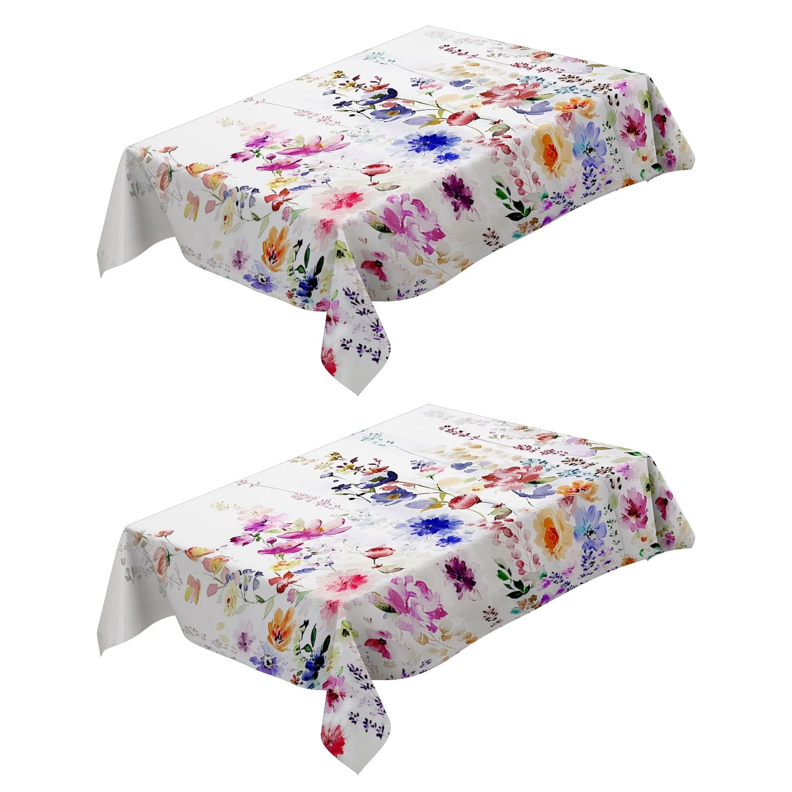 Nappe pour jardin et picnic 140x180 cm imperméable à motif fleurs champêtres