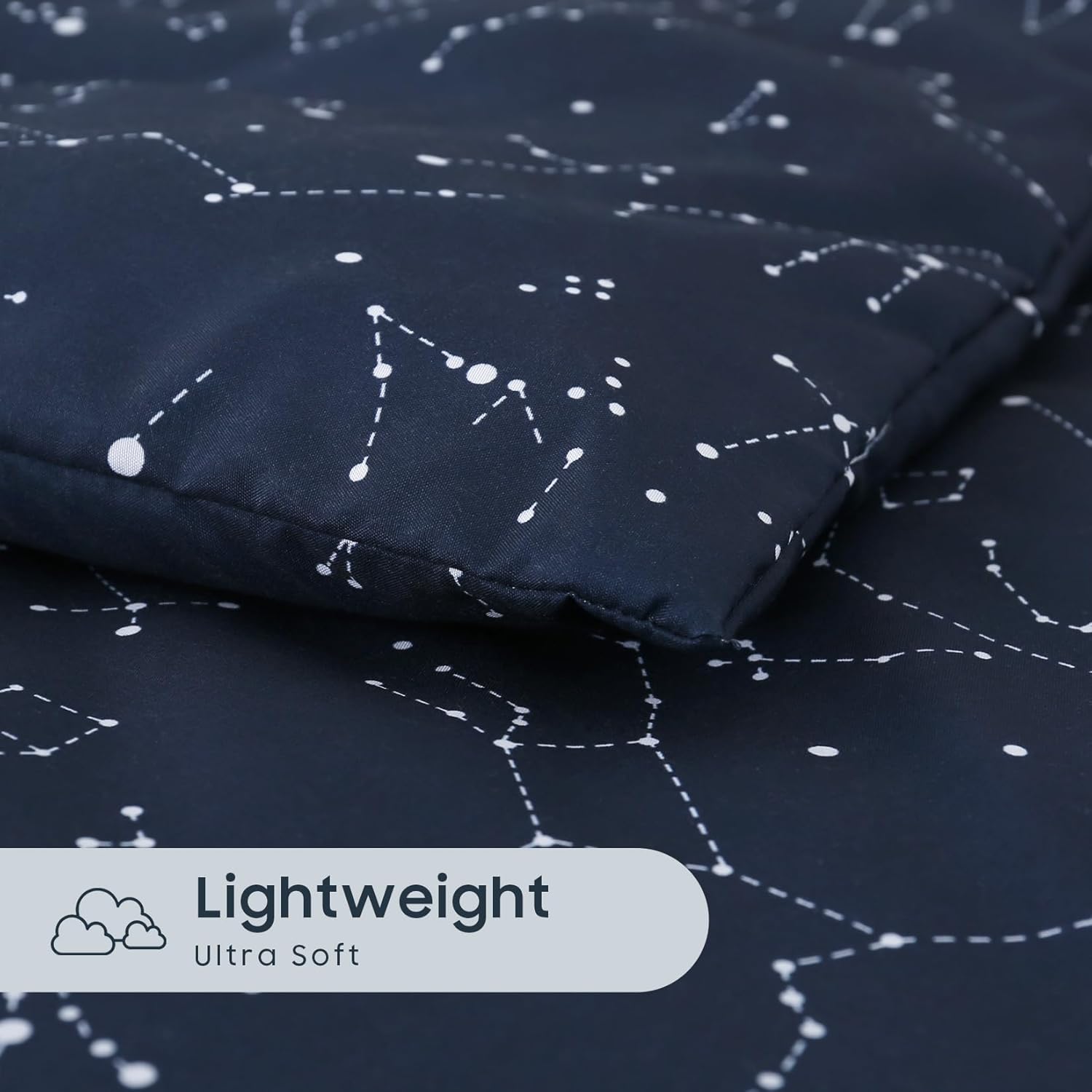 Wake In Cloud - Constellation Comforter Set, Celestial Space Star Galaxy Astrology, Soft Lightweight Bedding for Teen Kids Boys Girls, 3 Pieces, Navy Blue, Twin/Twin XL Size - Image 6