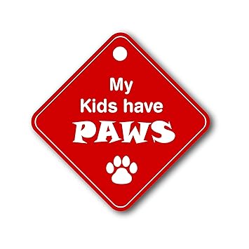 ISEE 360? Paws Dog Printed Car Stickers All Cars Exterior Graphic Door Sides Hood Bumper Bonnet Big Size Vinyl Printed Sticker L X H 3.5 X 3.5 Inch