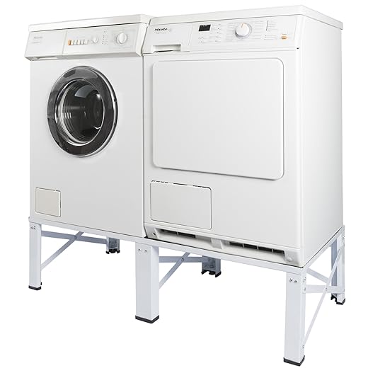 Doppel Untergestell für Waschmaschine und Trockner Sockel Podest Unterbau Erhöhung 005160