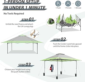 Amazon.com : EAGLE PEAK 13x13 Straight Leg Pop Up Canopy