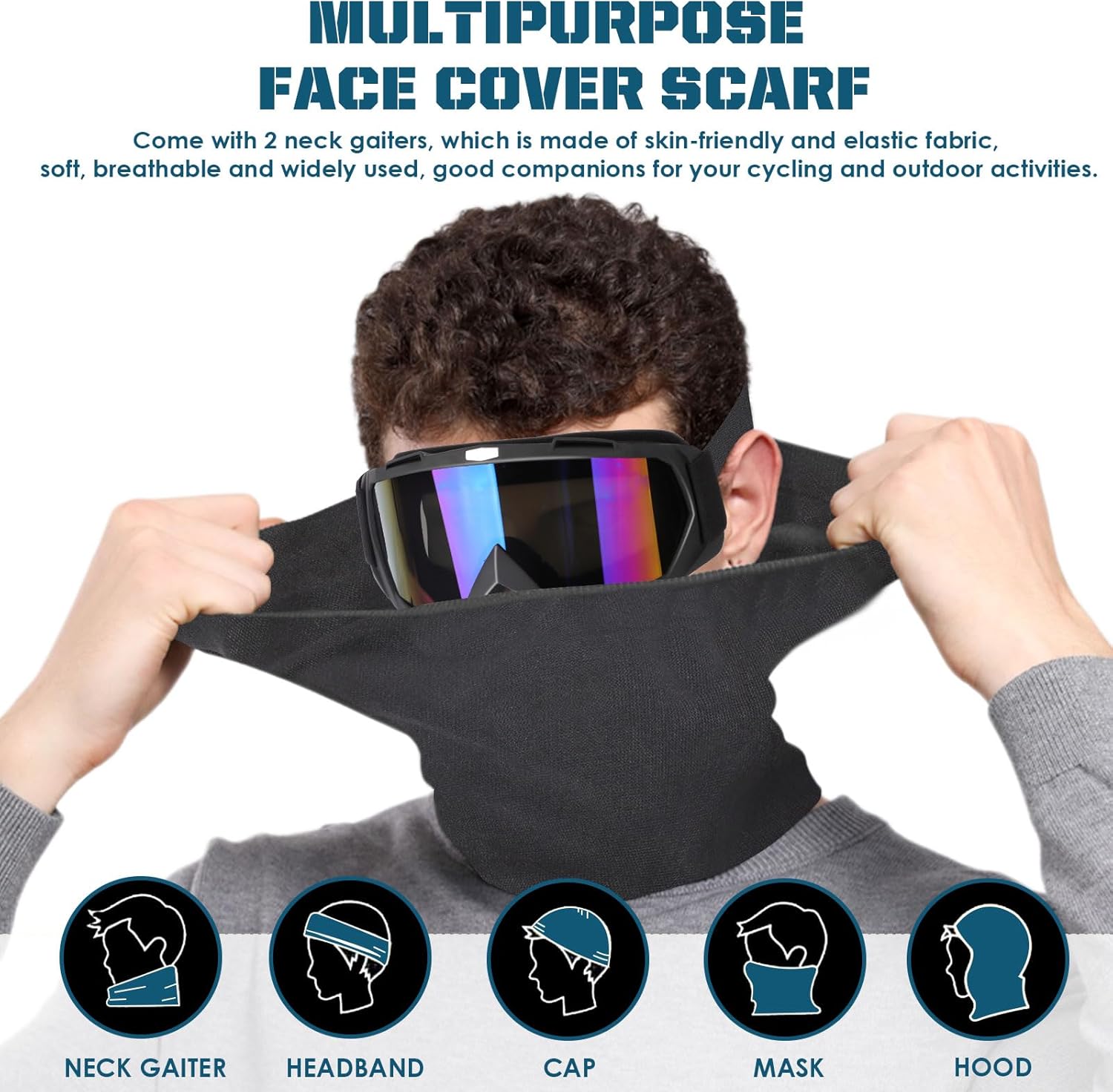 OXG Dirt Bike ATV Motorcycle Goggles, Motorcycle Glasses for Men Motocross Riding Protective Eyewear Ski Goggles - Image 5