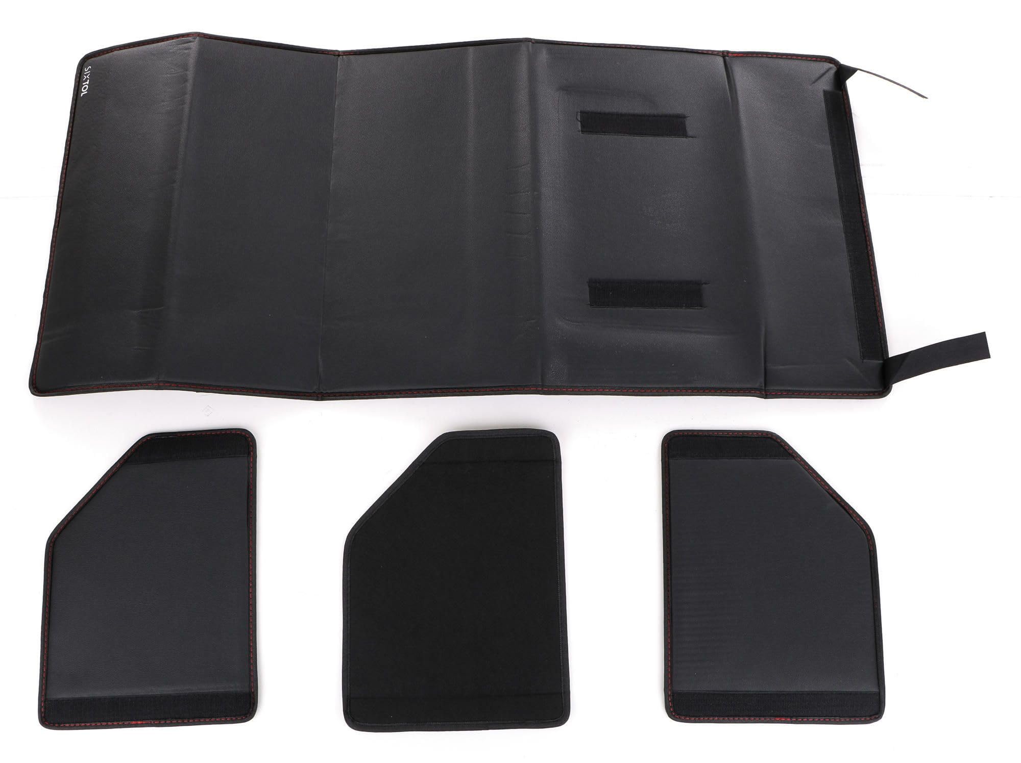 CAR COMPACT LEATHER L | Składany organizer do bagażnika z pokrywą | 2 przegrody | kompatybilny z większością samochodów osobowych