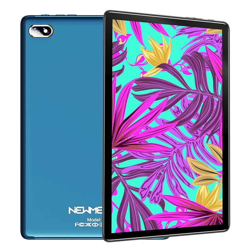 Immagine del prodotto Newmetab Tablet 10.1 Pollici,128GB ROM+6GB RAM, 5G WiFi+4G LTE, Camera 16MP+8MP,Octa-Core 2GHz, 7000mAh,Bluetooth 5.0/Type C/3.5mm Headphone Jack Android 11 con Custodia (Blu) (Blu)