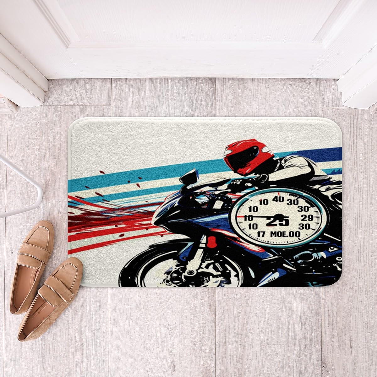 Tapis de salle de bain motocross absorbant et lavable Homemissing