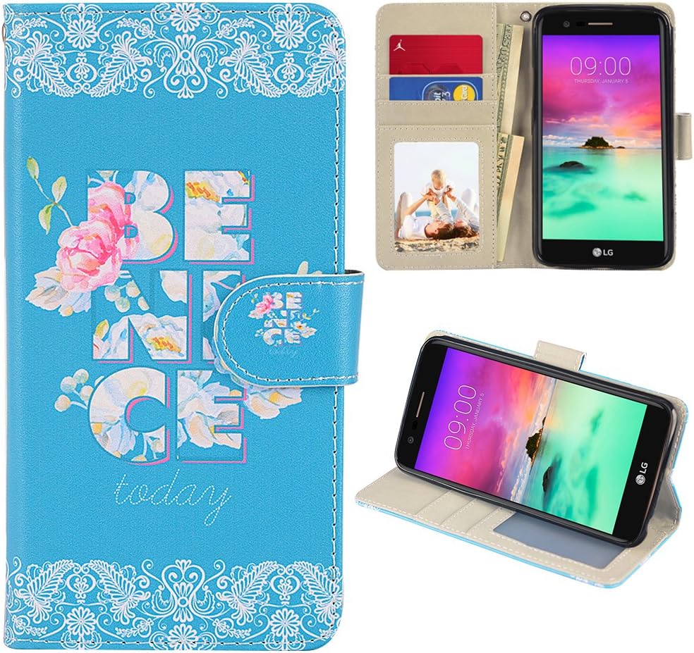 UrSpeedtekLive LG stylo 3 Case, LG stylo 3 Wallet Case, Premium PU Leather Flip Wallet Case Cover w/Card Slots & Kickstand Compatible with LG stylo 3, Be Nice