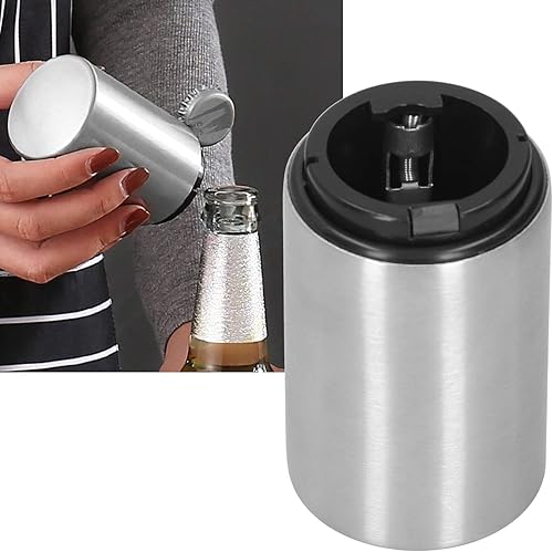Miniatura 6 de Demeras Abridor de cerveza de acero inoxidable con imán automático para abrir botellas de jugo para bares, restaurantes, fiestas, celebraciones,