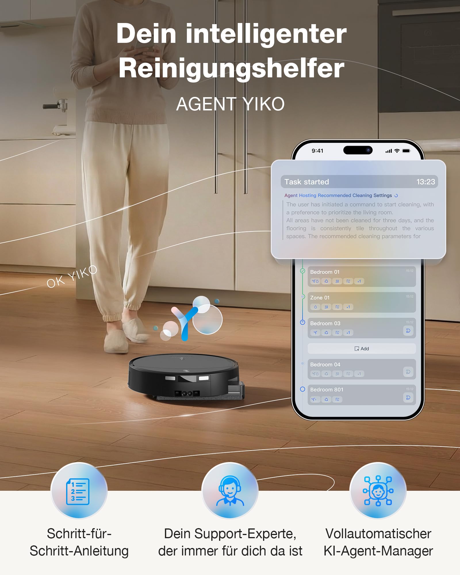 Ecovacs DEEBOT T90 PRO Omni Saugroboter mit Wischfunktion – Bild 9