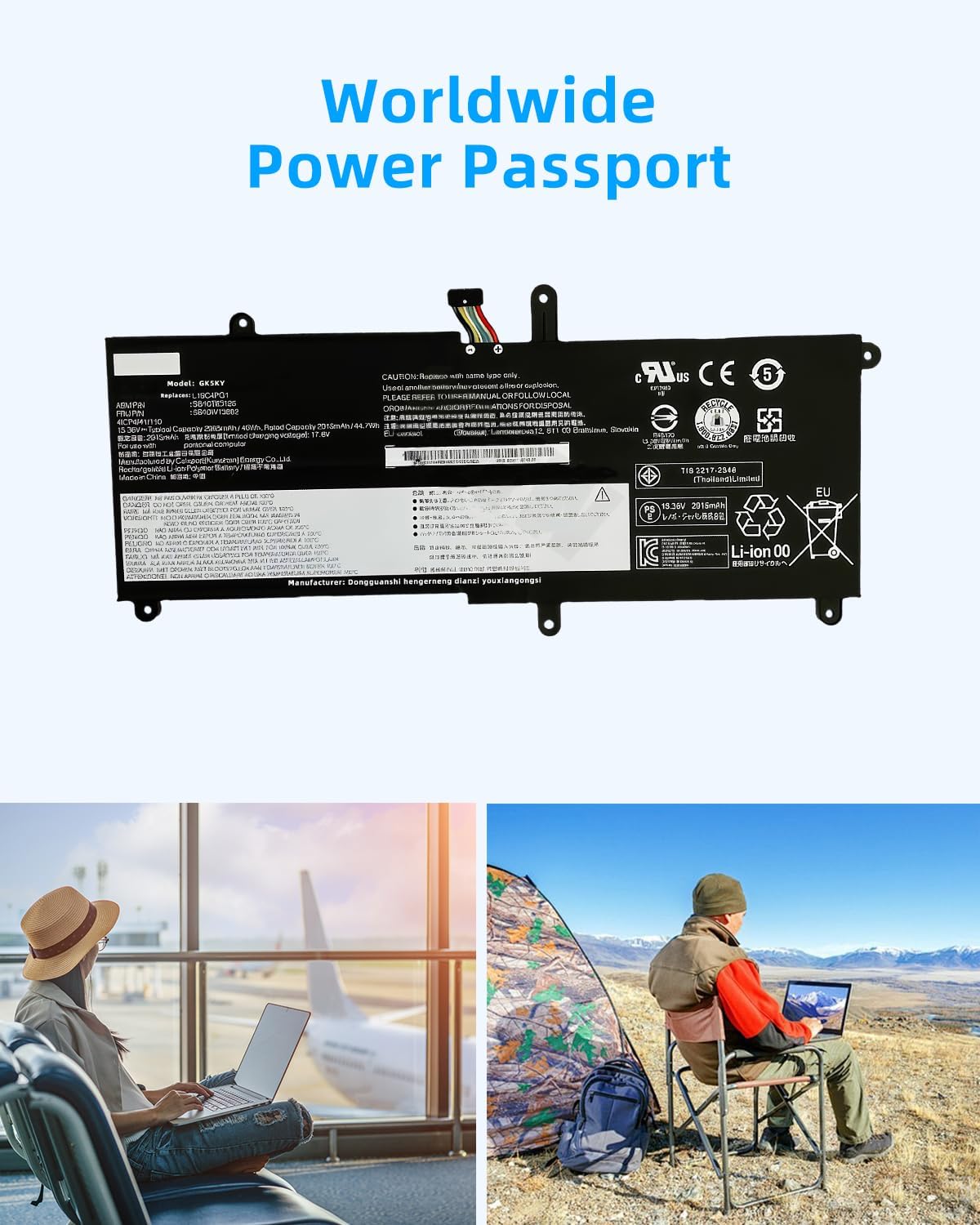 46Wh L19M4PG1 Replacement for Lenovo for ThinkPad 11E Yoga Gen 6 20SE 20SF Series SB10T83124 5B10W13881 L19C4PG1 SB10T83125 5B10W13882 High Performance
