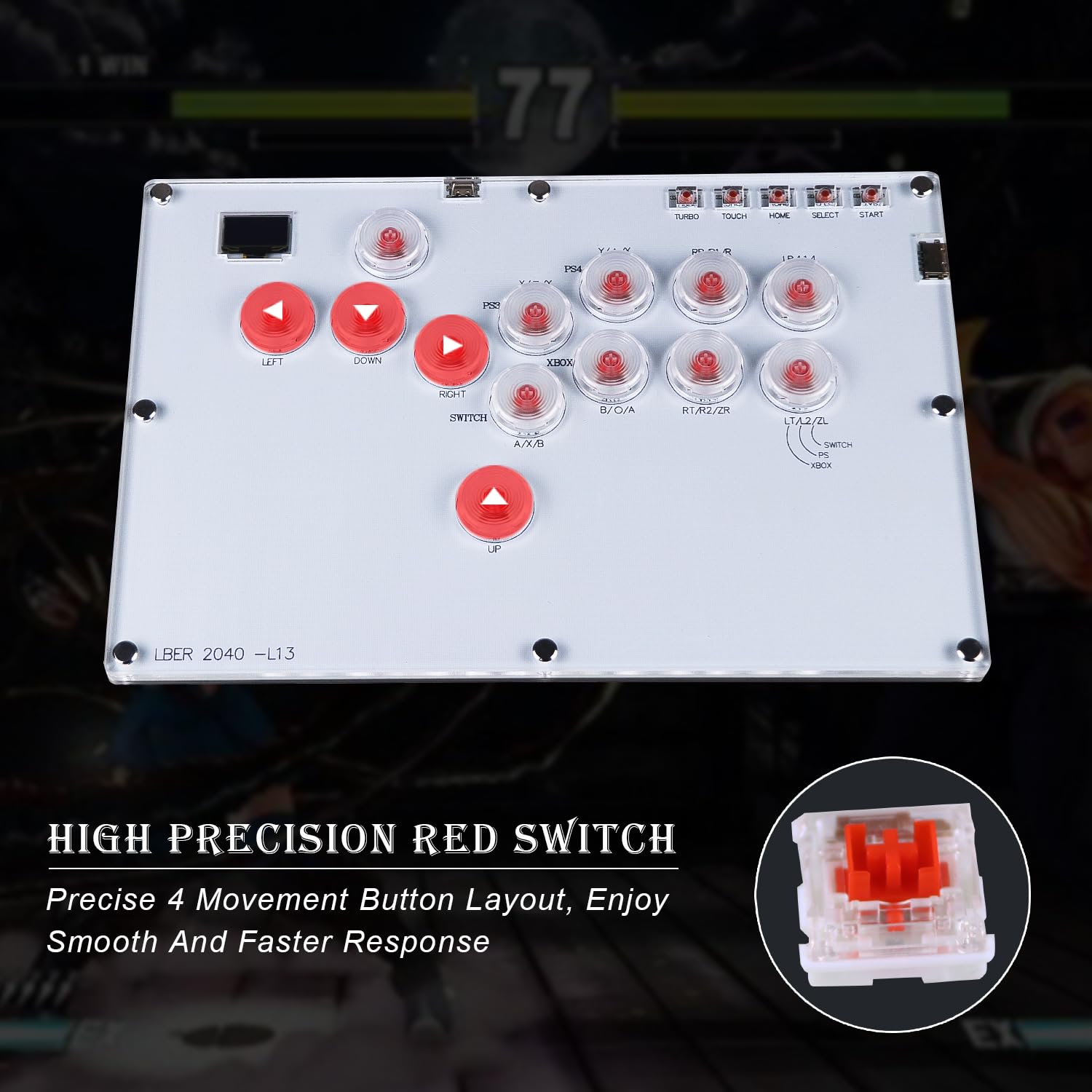 Amazon.com: Arcade Stick Leverless Controller L13, All-Button