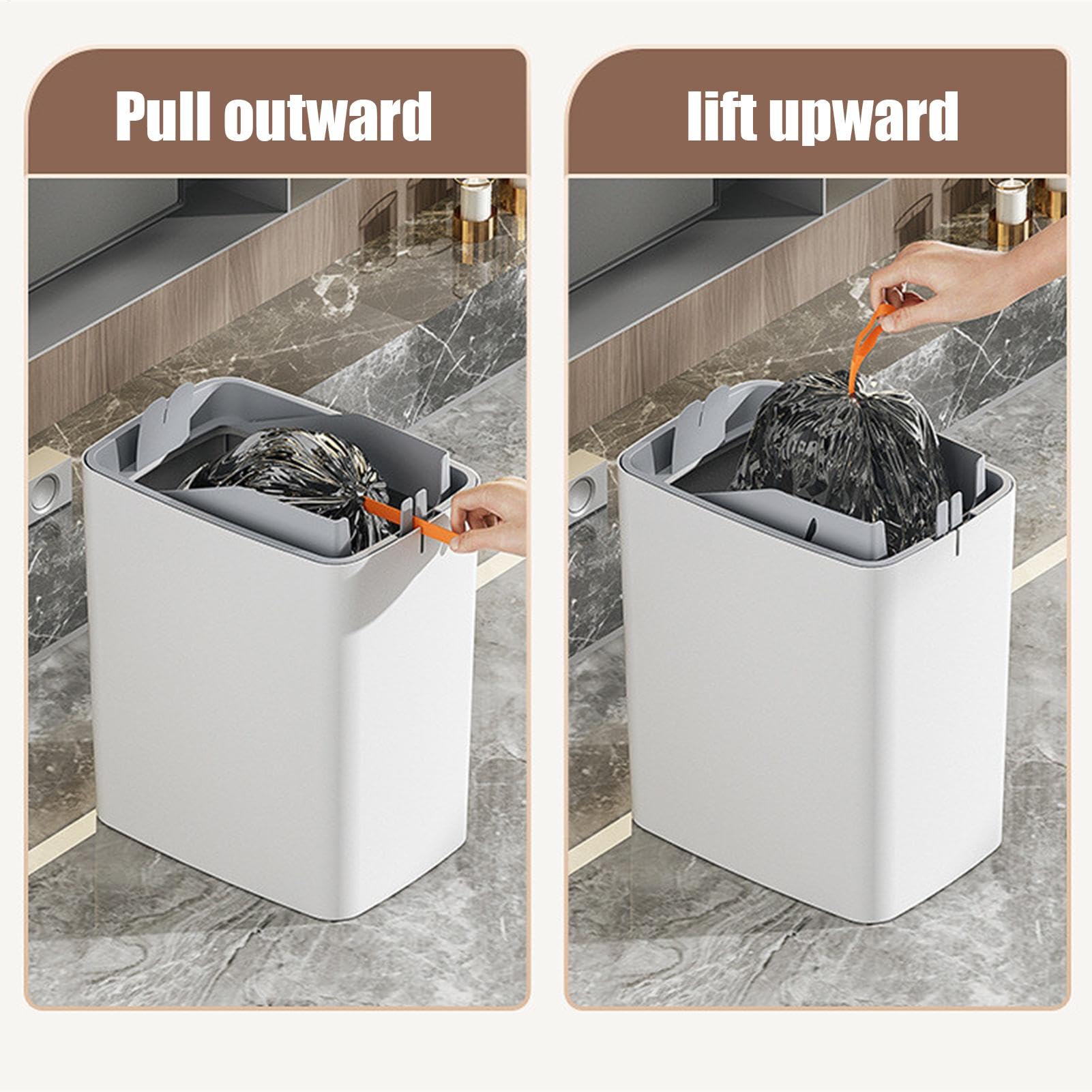 Bote de basura automático, Botes de basura sin contacto,Papelera Recargable USB - Cubo de basura impermeable para baño, cubo de basura inteligente de 15L para dormitorio, baño, cocina