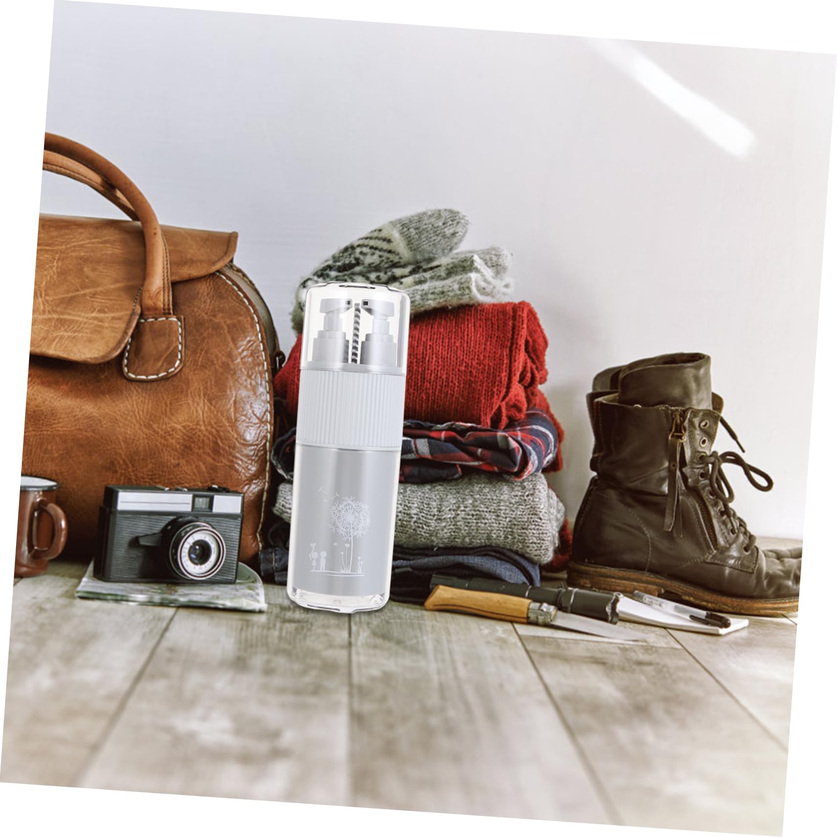 PACKOVE 2 Set Porta Spazzolino Portatile Con Tazza Risciacquo Dispenser Per Lozione Pratico Kit Viaggio Per Spazzolini Piccole Design Elegante Compatto 5 Pezzi*2