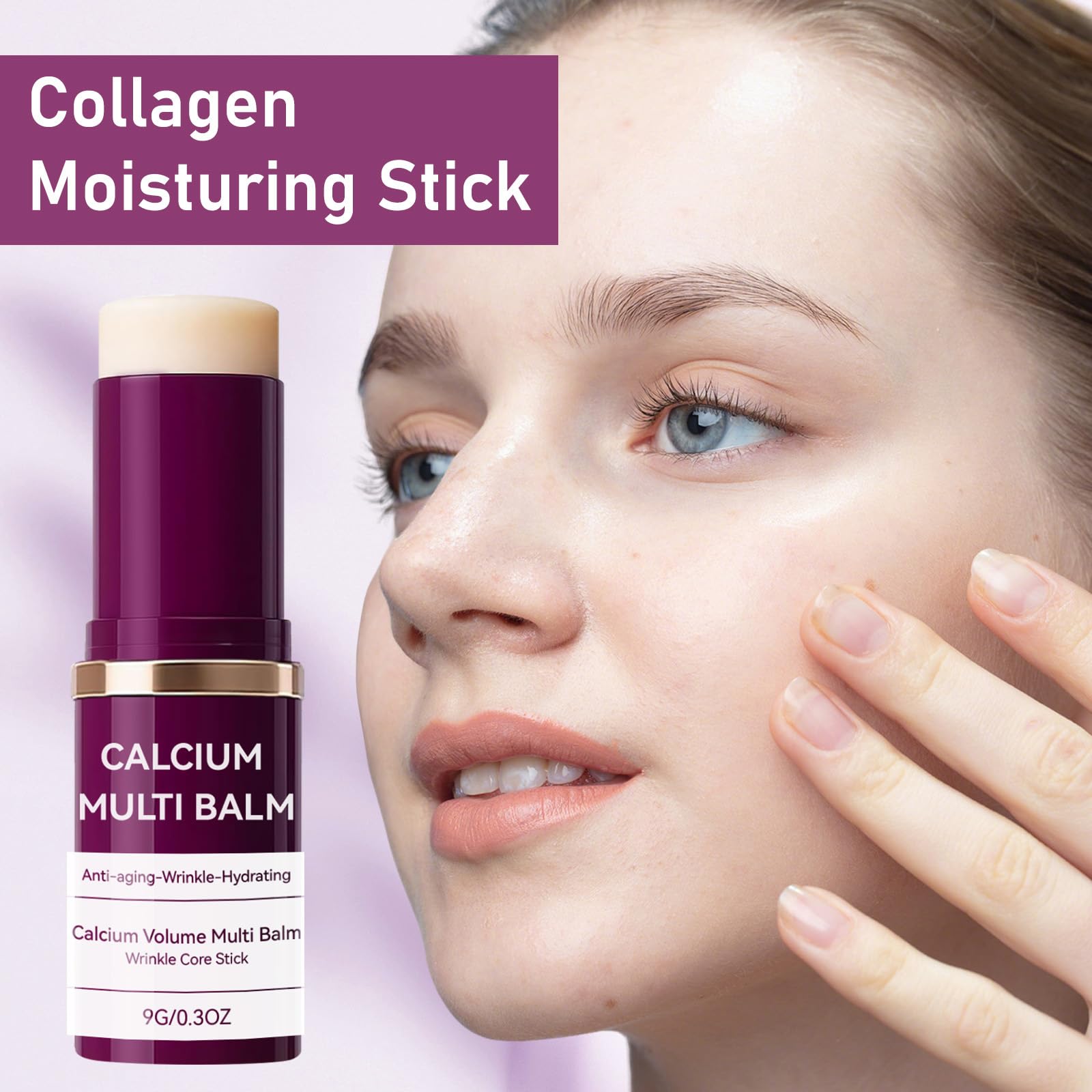 Calcium Multi Balm,Anti-Aging Wrinkle Core Stick,Collagen Moisturizing Stick,Hydrating Calcium Volume Multi Balm – Adatto per il collo degli occhi, Portable Daily Use Wrinkle Reducing Balm (5 pezzi)