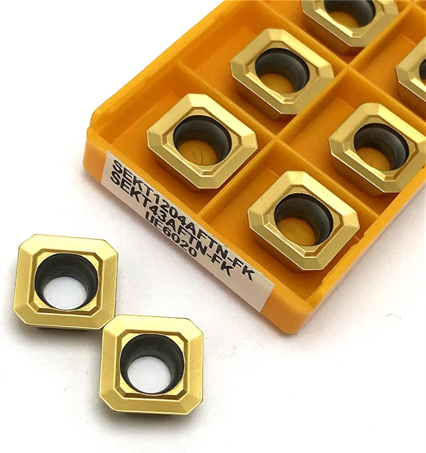 Milling Turning Tool Carbide Insert CNC Tool Lathe Tool Turning Insert (Angle : SEKT1204 UE6020, Shank Diameter : 10pcs)