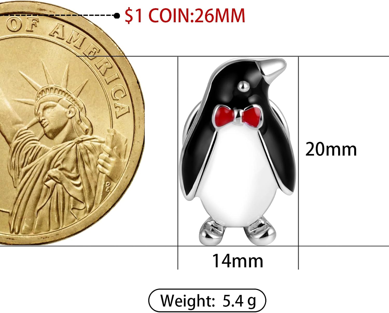 HAWSON Novelty Enamel Pins for Clothing Backpack Decoration Gift, Funny Laple Pin for Teen Boy and Girl, Metal Brooch Suit Stud (Penguin)