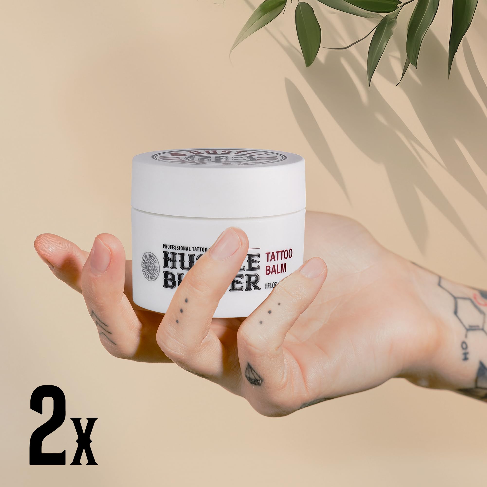 TATTOO HUSTLE BUTTER DELUXE ORIGINAL – 2x30ml crème de soin tatouage vegan aux ingrédients naturels comme mangue, papaye et beurre de karité, favorise la cicatrisation, réduit rougeurs et gonflements