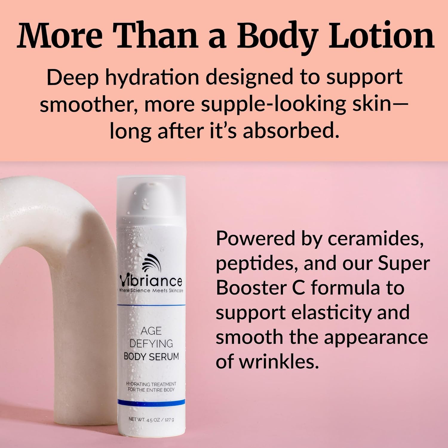 Vibriance Age Defying Body Serum, 4.5 fl oz - Anti Aging and Ultra Hydrating - Infused with Hyaluronic Acid - Fast-Absorbing Crepey Skin Corrector for Wrinkles, Dryness - Image 5